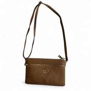 Dida New York brown crossbody bag with gold hardware